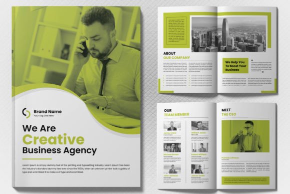 Biofold Brochure Template Layout: Modern Magazine Design