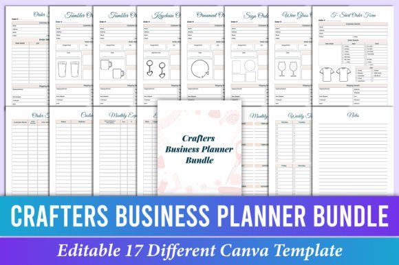 Crafters Business Planner Bundle Canva: Your Business Command Center