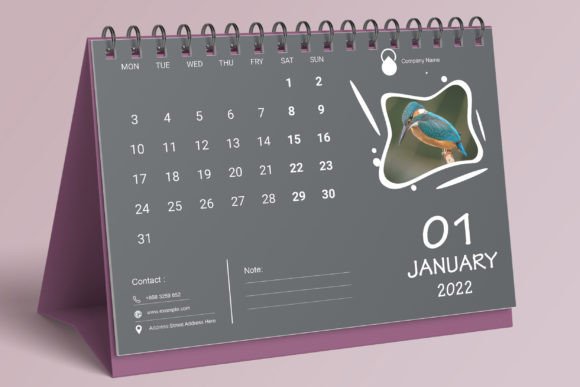 Desk Calendar Template 2022: A Year of Nature-Inspired Design