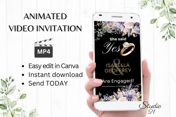 Digital Engagement Announcement W1413B: A Modern Script for Milestone Moments
