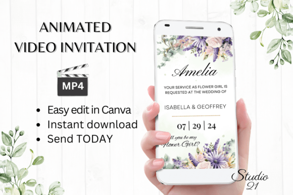 Digital Flower Girl Proposal W3412FG: A Modern Script for Creative Brands