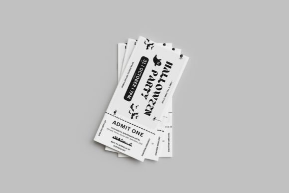 Editable Halloween-Ticket: Your Spooky Design Shortcut