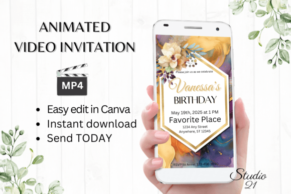 Elegant Marble Evites for Instant Digital Celebrations