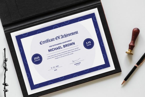Elegant Recognition: Designing a Simple Modern Classy Certificate of Achievement