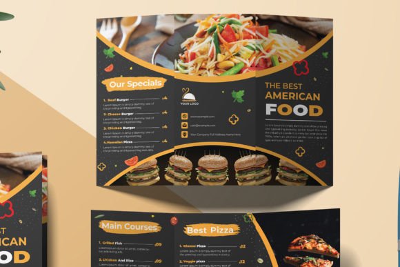 Food Menu Design 2023 Trifold Layout: A Professional Edge