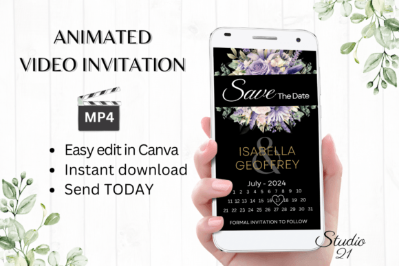 Instant Elegance: Mastering the Digital Save the Date W2417B