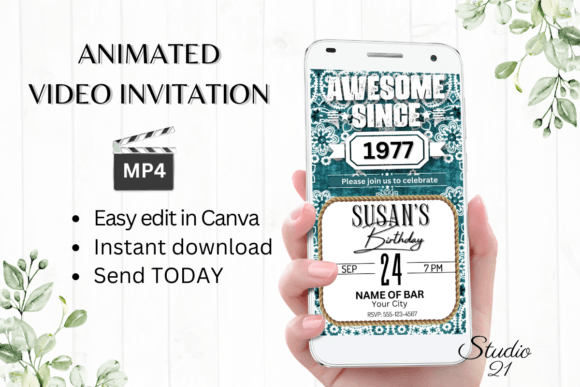 Smartphone Retro Birthday Invitation: A Modern Spin on Nostalgic Charm